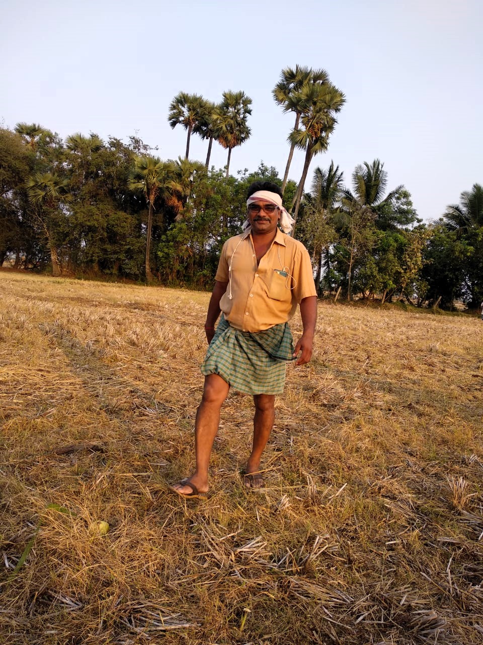 Suresh Babu Talasila in the field